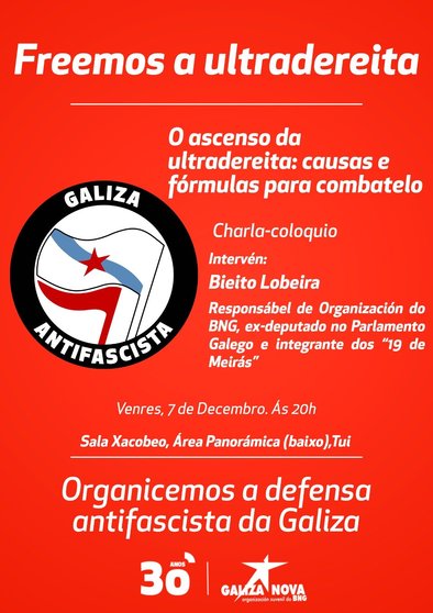 cartaz charla divulgativa Galiza Nova