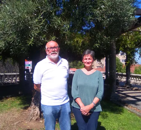 Carme N&uacute;&ntilde;ez e Xos&eacute; M.Tato, concelleir@s do BNG en Tui1