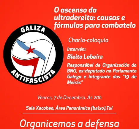 cartaz charla divulgativa Galiza Nova