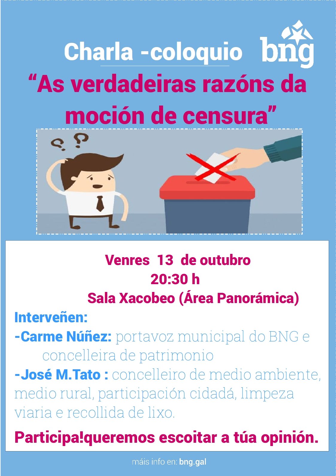  coloquio moción censura cartaz