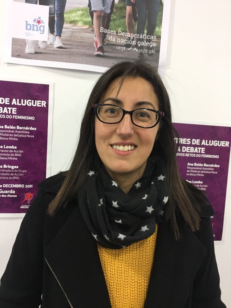Bea Lomba, portavoz da área de Acción Feminista do BNG no Baixo MIño